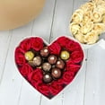 thumbnail image 5 of 10"Cardboard Heart Shaped Mache Flowers Packaging Strawberries Sweets Gift Box with Clear Lid Set of 2(L/M) (White, Heart Shaped), 5 of 10