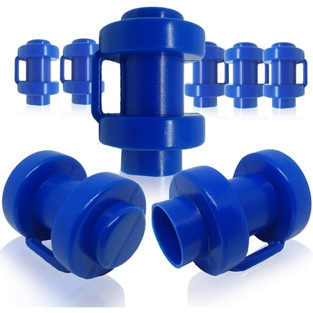 

8 Pack Trampoline Net Bar End Caps 25mm Blue