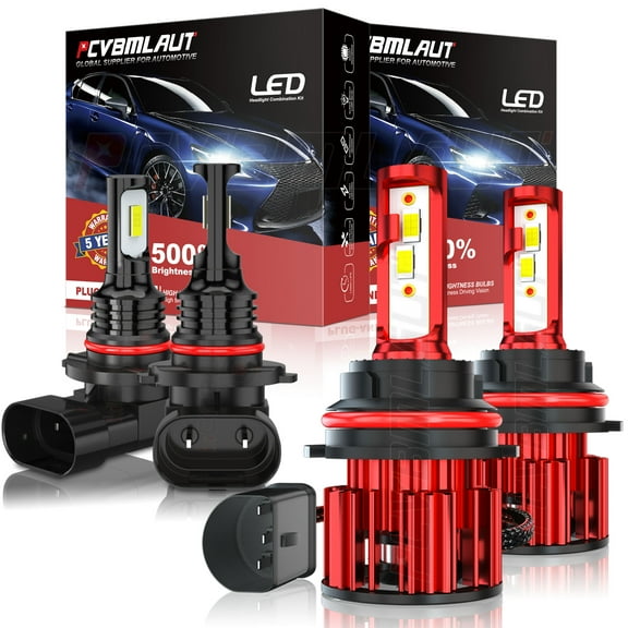 For Ford F250 Super Duty 1999-2004 LED Bulbs 9007 9004 LED Headlight High&Low Beam  9145 9006 Fog Light 4pcs