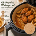 thumbnail image 4 of 50/100/200PCS 6.3 inch Round Air Fryer Liners Disposable, Non-Stick Oil-Proof Waterproof Parchment Paper for Air Fryer, Oven, Microwave, Baking, Roasting, Cooking, Reheating Kitchen Cookware Supplies, 4 of 10