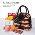 thumbnail image 5 of Salouo Patriotic USA Butterfly Art for Insulated Lunch Bag for Women/Men - Leakproof Cooler Tote Bag Organizer - Reusable Lunch Box for Office Picnic Hiking Beach-One Size, 5 of 6