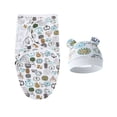 thumbnail image 2 of 1 Set Small And Medium Newborn Swaddle, For 0-6 Months, Baby Adjustable Swaddling Sleeping Bag, Baby Swaddle Blanket For Boys And Girls, Baby Wrap, Wearable Swaddle Sleeping Bag To Prevent Startle Ref, 2 of 4