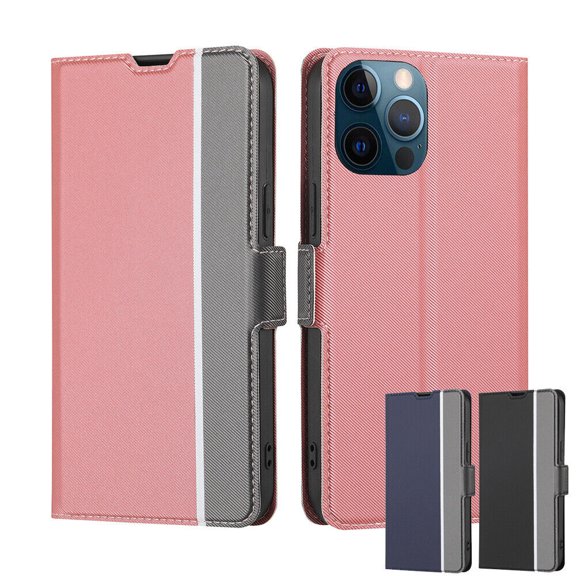 For iPhone 13 Pro Max Cover with Card Slot Shockproof Luxury 360° Leather Wallet Card Pocket Holder Flip Stand Case