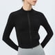 thumbnail image 4 of Chaquetas y abrigos casuales con capucha de manga larga para mujer, traje de entrenamiento de manga larga, cuello alto, doble bolsillo, abrigo de yoga, cremallera de doble cabeza, abrigo deportivo par, 4 of 6