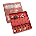 thumbnail image 1 of Suncoda Some Tableware, Christmas Spoon Christmas Dessert Spoon Fork Stainless Steel Tableware Set Cute Doll with Hand Gift, 1 of 1