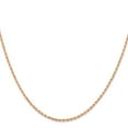 thumbnail image 2 of Primal Gold 14 Karat Rose Gold 1.50mm Diamond-cut Rope with Lobster Clasp Chain, 2 of 4