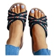 thumbnail image 4 of Pantuflas de mujer Hombres Casa Verano Correa cruzada Damas Zapatos casuales Zapatillas de lino Wmkox8yii ytu6501, 4 of 7