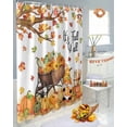 thumbnail image 5 of Fall Thanksgiving Shower Curtain Set ，Waterproof Fabric Shower Curtains Leaves Gnome Pumpkin Squirrel Shower Curtains for Bathroom,Bathroom Decor 36"x78", 5 of 7