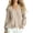 Beige 02, variant on Cute Tops for Women Solid V Neck Long Sleeve Blouse, Bubble Cuff Ruffle Hem Loose Linen Blend Pullover Top, Casual Lightweight Shirt Short Sleeve Shirts for Women