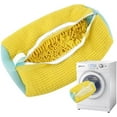 thumbnail image 4 of 2PCS Shoe Washing Machine Bag, Laundry Shoe Bag for Washer and Dryer, Reusable Shoe Cleaning Laundry Bag for Sneakers, Fits All Shoe Types & Sizes (Yellow), 4 of 6