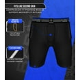 thumbnail image 5 of Exxact Sports Rebel 5-Pad Youth Football Girdle for Boys with Integrated Hip, Thighs, Tailbone Pads, Padded Compression Shorts, Football Girdle Youth with Cup Pocket (Black, YL), 5 of 8