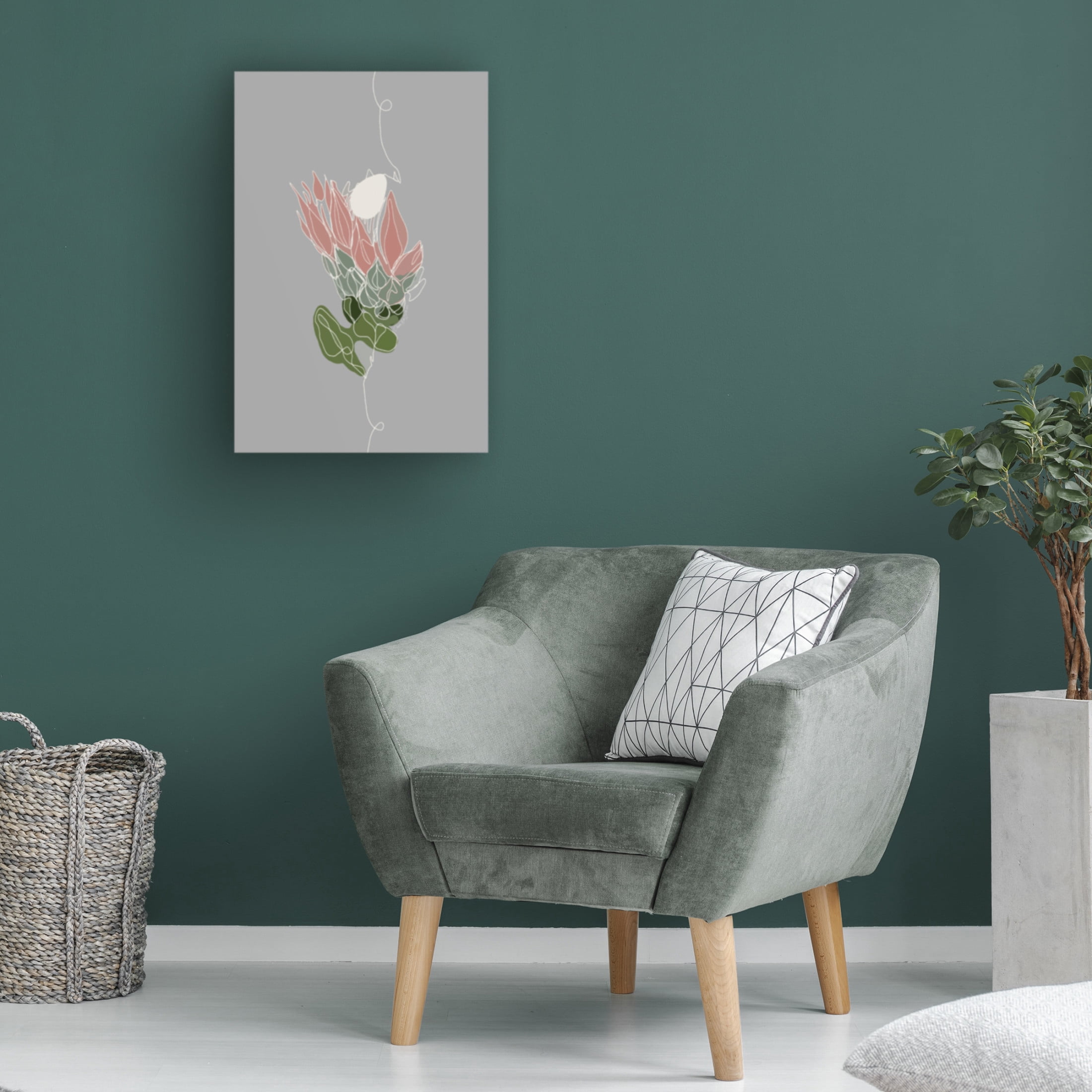 Canvas Wall Art - Cherie Roe Dirksen 'Pink King Protea' Wall Art for Living Room, Bedroom, or Office Décor by Trademark Fine Art - 16 x 24 Inches