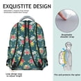 thumbnail image 5 of Pioneer Flower Floral Print Pattern Backpack for School, Cute School Bag with Adjustable Shoulder Straps and Padded Back, 15.3"x11"x7.1", 5 of 5