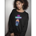 thumbnail image 2 of Vaporwave Mountains 1980's Sweatshirt Women -Image by Shutterstock, Female 3X-Large, 2 of 4