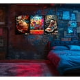 thumbnail image 4 of 3pcs Basketball Graffiti Canvas Wall Art Retro Abstract Graffiti Teen Wall Decor Pictures Basketball Court Sneakers Posters Prints Paintings for Teen Boys Living Room Bedroom（Only canvas）, 4 of 6