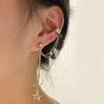 thumbnail image 4 of 2 Pendientes De Aleación Con Clip Para Mujer, Envolturas Para La Oreja, Joyería De Fiesta De Regalo, Elegante Dorado 2 piezas, 4 of 8