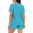thumbnail image 2 of joogoo Women's Pajama Set Light Green Paint Short Sleepwear Loungewear with Pockets M, 2 of 7