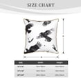 thumbnail image 4 of Haiem Monochrome Flying Ravens Print Velvet Soft Solid Decorative Square Throw Pillow Covers Set with Elegant Piping Christmas Cushion Case for Sofa Bedroom Car-20"x20", 4 of 8