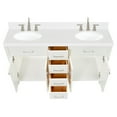 thumbnail image 7 of Ariel H060DCQOVOWHT Bristol 60" Free Standing Double Basin Vanity Set - White, 7 of 7