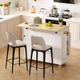 thumbnail image 4 of Eastvita Kitchen Island Cart with Drop Leaf/Trash Storage Cabinet/White, 4 of 6