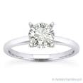 thumbnail image 2 of Round Cut Forever ONE D-E-F Moissanite Classic 4-Prong Solitaire Engagement Ring in 14k White Gold, 2 of 4