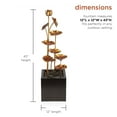 thumbnail image 4 of Alpine Corporation 43" Tall Outdoor Cascading Leaves Metal Fountain, Copper Color, 4 of 13