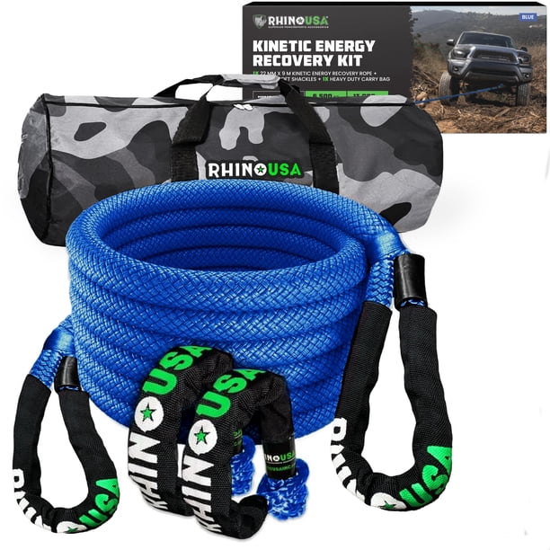 Kit de rescate Rhino USA con cuerda cinética de 7/8 in x 9 m