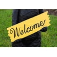 thumbnail image 3 of Alpine Black Bear Holding Welcome Sign Statue, 47 Inch Tall, 3 of 6