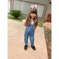 thumbnail image 3 of KIDSCOOL SPACE Baby Boy Girl Jean Overalls,Toddler Slim Cute Denim Dungaree,light Blue,18-24 Months, 3 of 9
