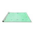thumbnail image 2 of Ahgly Company Machine Washable Indoor Rectangle Solid Turquoise Blue Modern Area Rugs, 7' x 10', 2 of 4