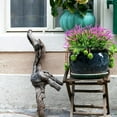 thumbnail image 4 of Artificial Flowers Outdoor Plants 7 Heads Faux UV Resistant Lavender Plastic Shrubs Indoor Outside Greenery Bushes Flower, 4 of 8