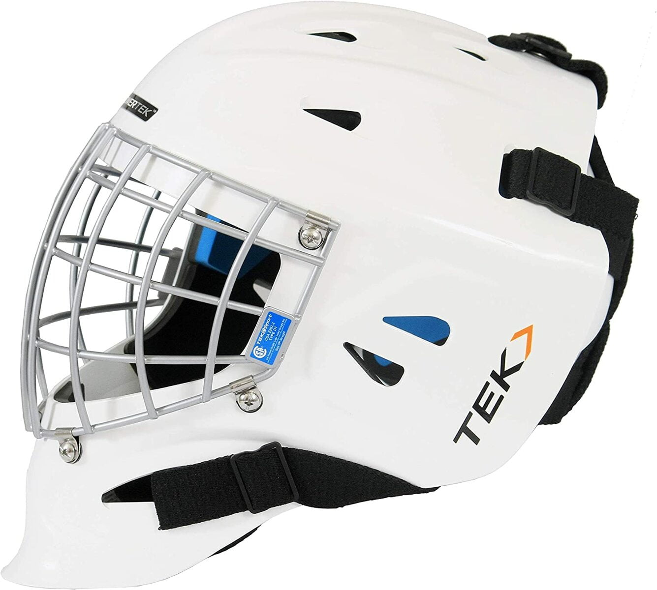 Cage Face Mask CSA Approved Black White Powertek V3.0 Hockey Goalie Helmet 