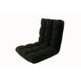 thumbnail image 3 of Loungie Microplush Recliner Chair Folding Floor Mat Adjustable Gaming Portable, Black, 3 of 7