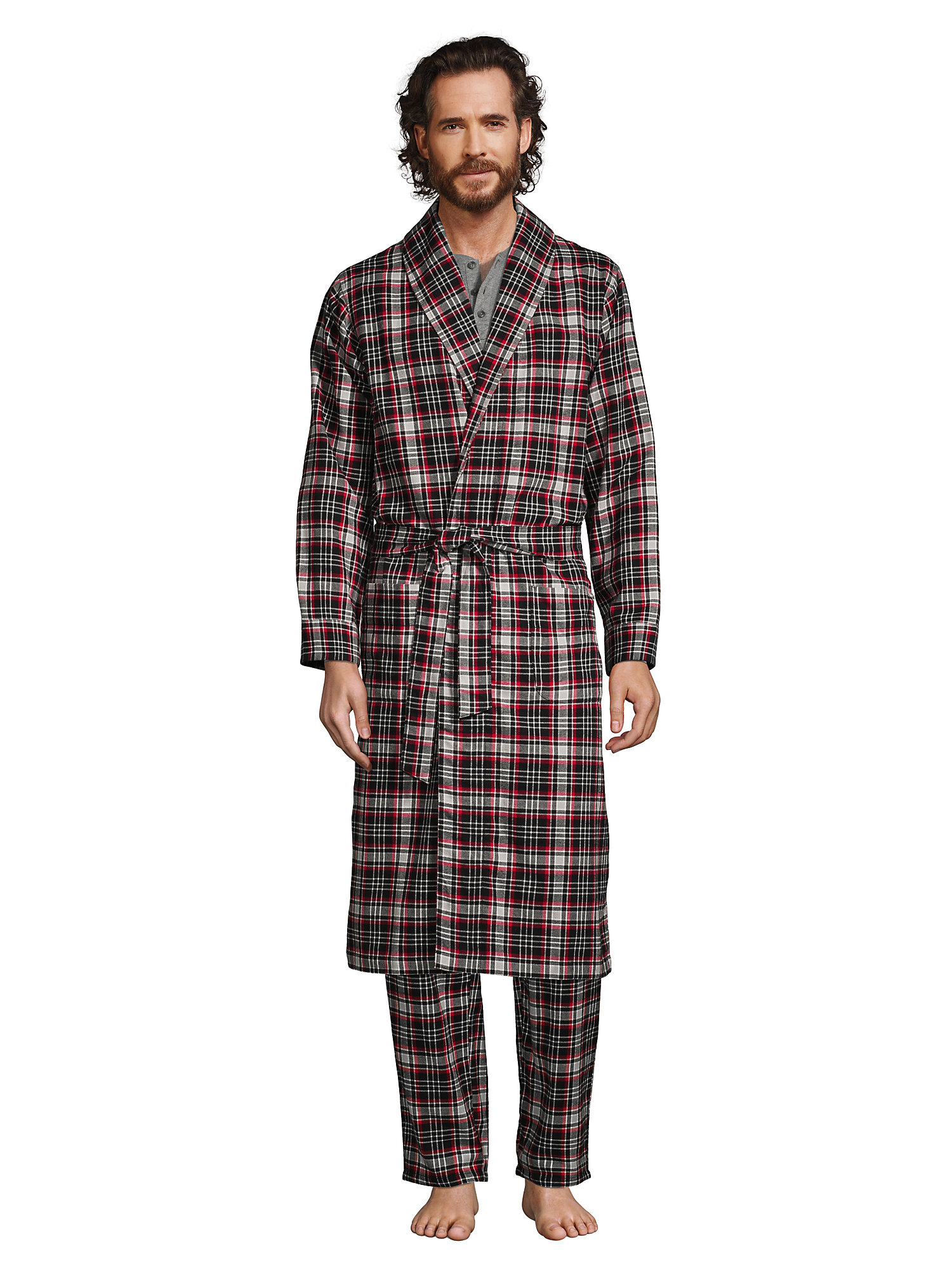 Lands' End Men's Flannel Robe