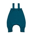 thumbnail image 2 of MIASHUI Unisex Baby Boy Girl Suspender Pants Solid Color Knit Rompers,Navy,6-12 Months, 2 of 5