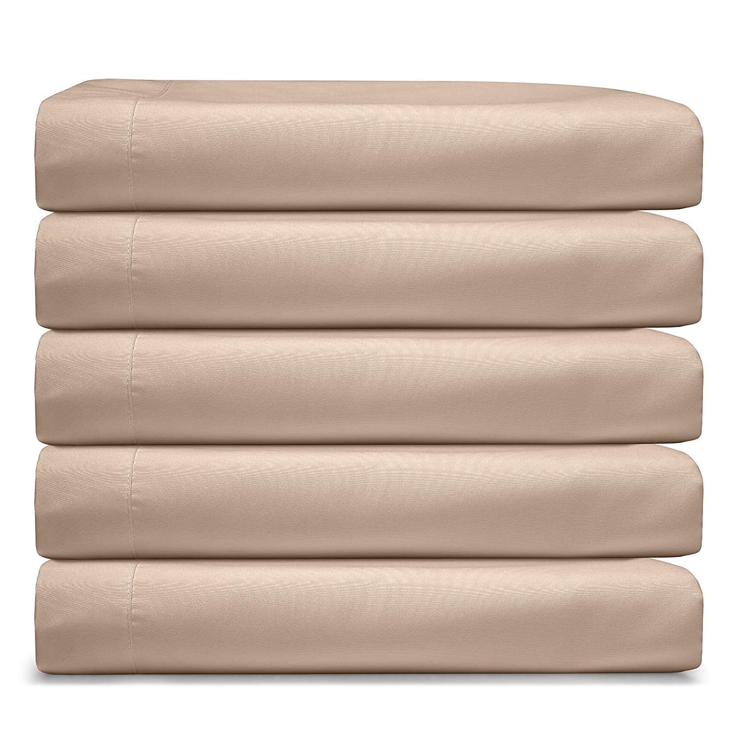 Clara Clark RV/Short Queen 6-Piece Bed Set for Campers - Deep Pocket Fitted Sheet Luxury Soft Microfiber, Taupe