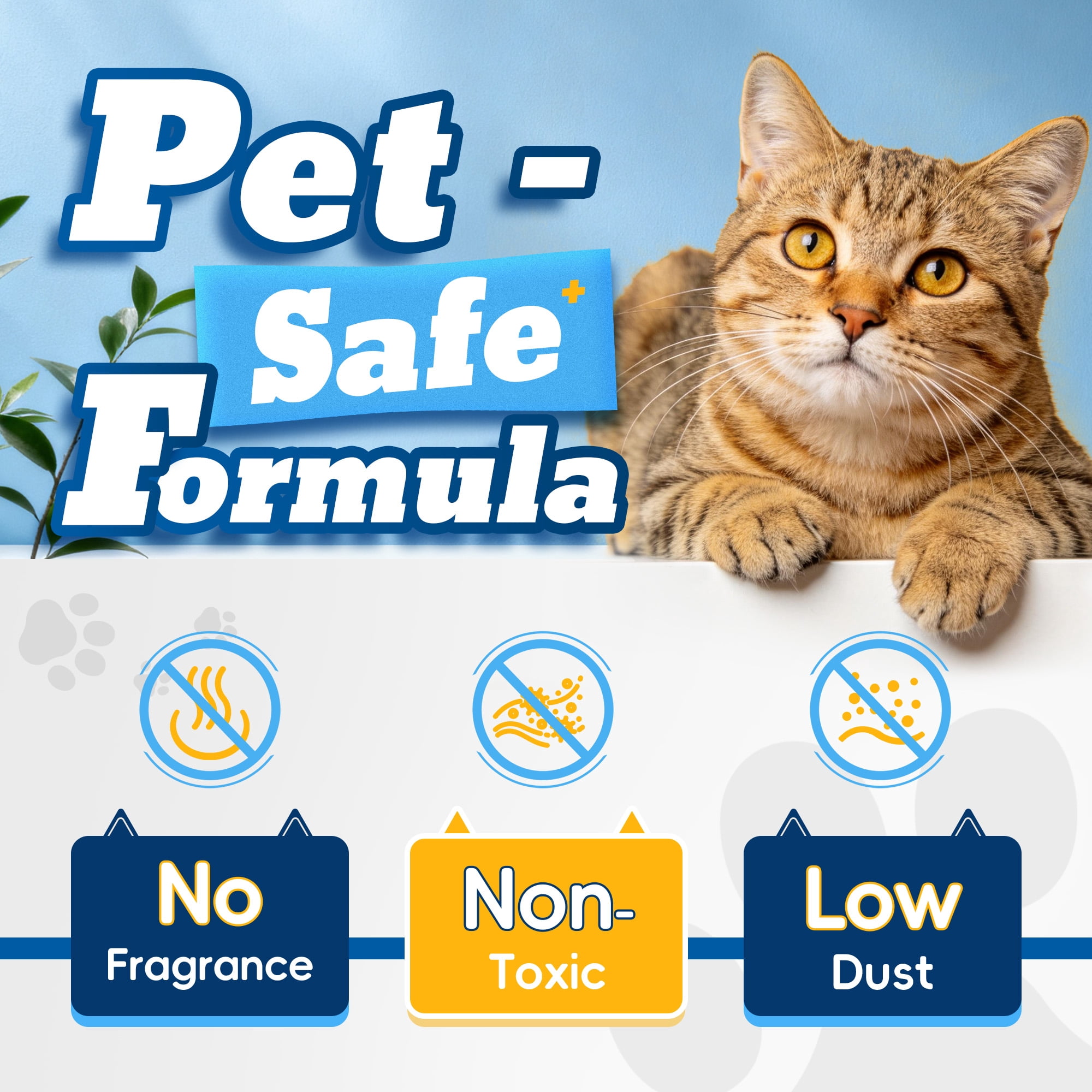 Crystal Cat Litter with Powerful Odor Control, Non-Clumping, Lasts Up to 4 Months, 17.2lb, Rapid Water Absorption, Unscented & Low Tracking Lightweight Blue & White Silica