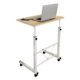 thumbnail image 4 of GoDecor Mobile Tray Table, Adjustable Sofa Side Bed Table Laptop Cart Portable Desk with Wheels Laptop Carts,Oak, 4 of 8
