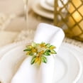 thumbnail image 2 of Fennco Styles Unique Multi-Flower Crystal Design Decorative Napkin Rings, Set of 4 â€“ Floral Napkin Holders for Home, Dining Table, Holiday DÃ©cor and Special Occasions, 2 of 5