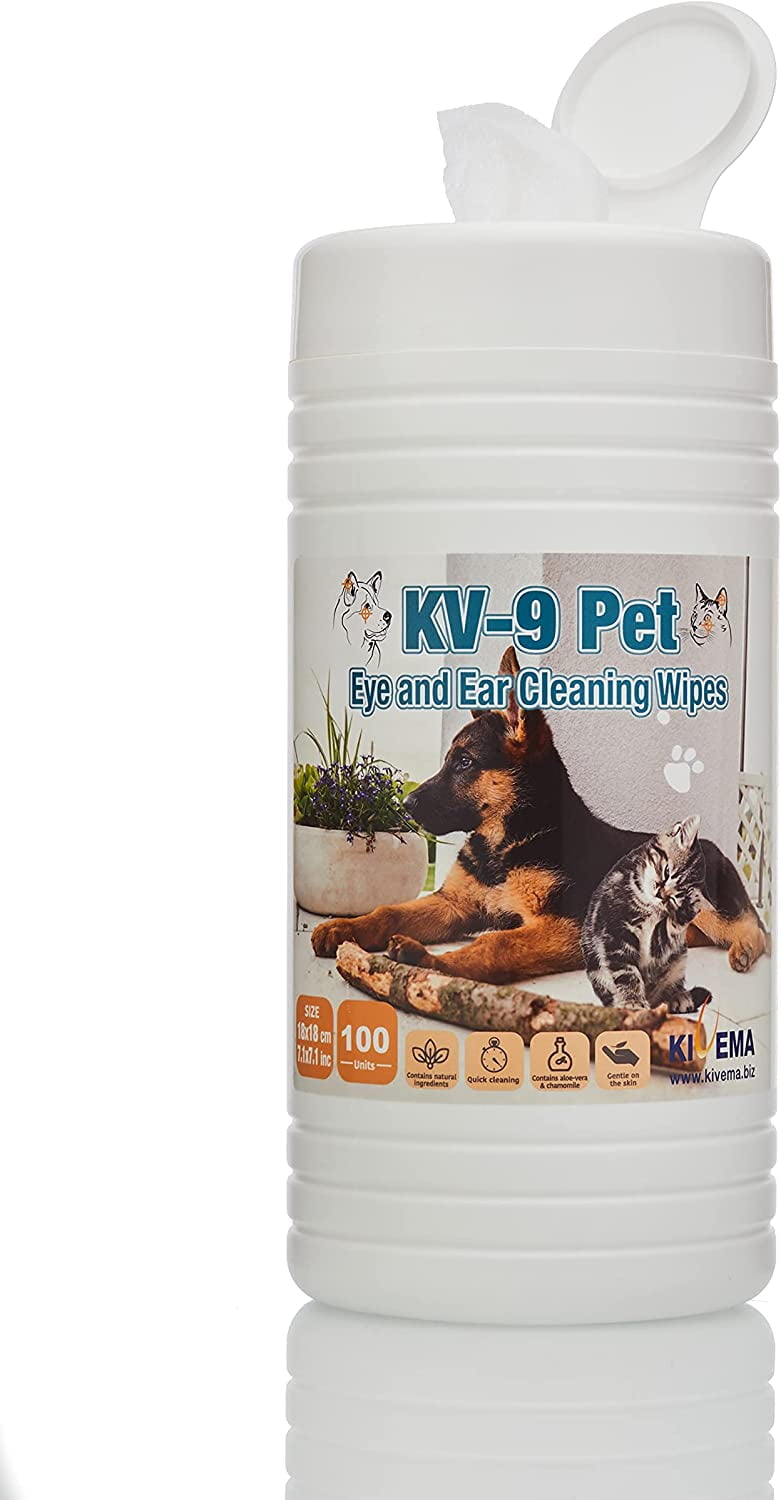 Pet Advanced 100Count Dog and Cat Eye Wipes Tear Stain Remover for