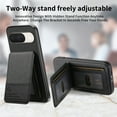 thumbnail image 5 of ELEHOLD Case for Google Pixel 9 / 9 Pro, RFID Blocking Slim PU Leather Wallet Case with Card Holder & Kickstand,Black, 5 of 11