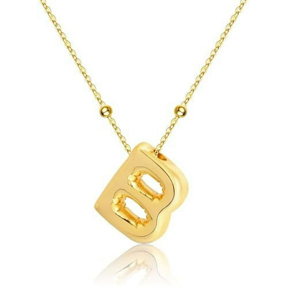 Balloon Initial Necklaces for Women Bubble Letter Necklace Gold Chain Pendant Alphabet Necklaces Dainty Letter Name Jewelry Gifts