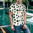 thumbnail image 6 of Lsque Abstract Green Polka Dot Pattern Mens Polo Golf Shirts Funny Graphics Shorts Sleeve Button Shirts Baseball T-shirt-Small, 6 of 7