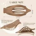 thumbnail image 2 of 4 PCS Large Flat Hair Clips for Women Girls, French Concord Lay Down Hair Claw Clips for Thick Thin Hair, Comfortable Curved Flat Clips, Matte Non-slip Strong Hold Hair Barrettes, Neutral, 2 of 10