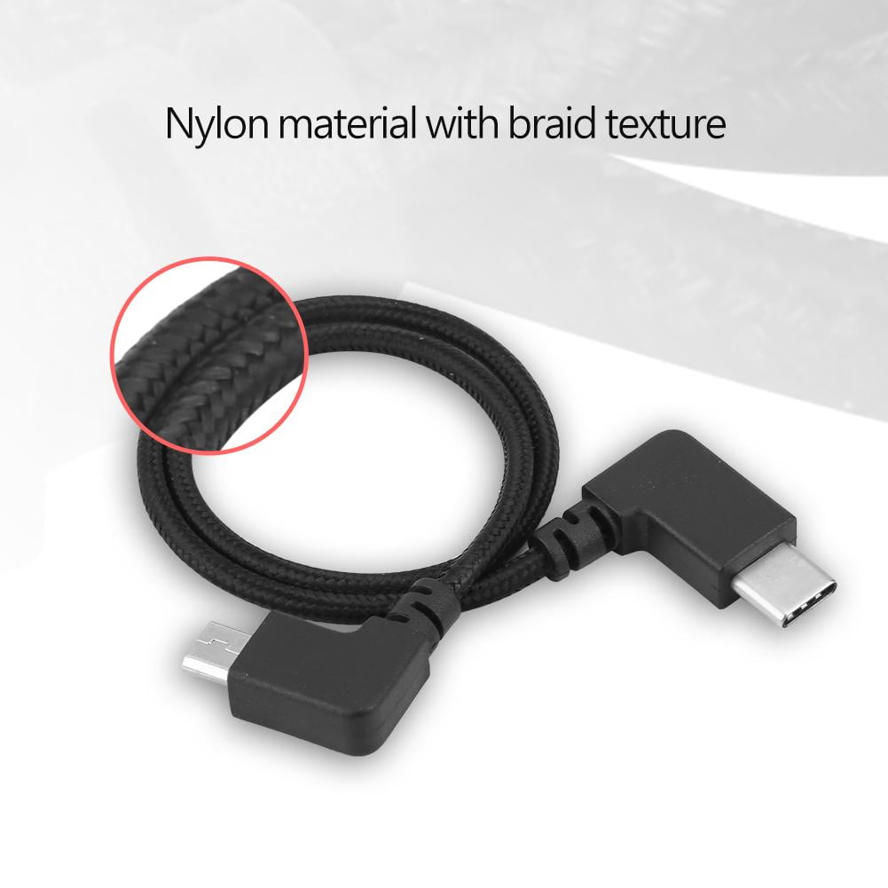 29cm Nylon Braided Micro USB Cable for DJI Spark & Mavic RC Drone Controller