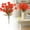 Orange Red, variant on Morning Glory Artificial Flowers for Outdoors 1 Stems 13.8'' Fake Flowers Faux Silk Morning Glory Picks UV Resistant Fake Plants for Planters Vase Table Centerpieces Garden Porch Home Decor Red