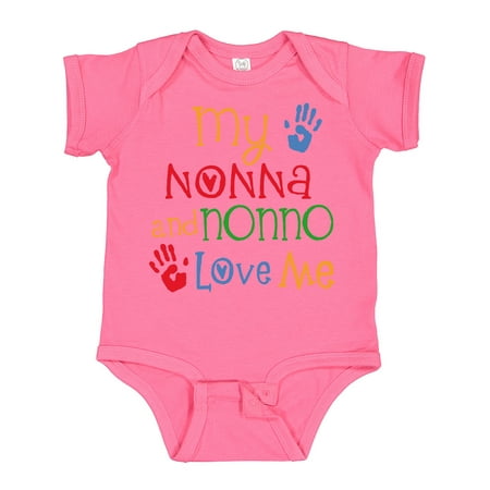 

Inktastic My Nonna and Nonno Love Me Grandchild Gift Baby Boy or Baby Girl Bodysuit