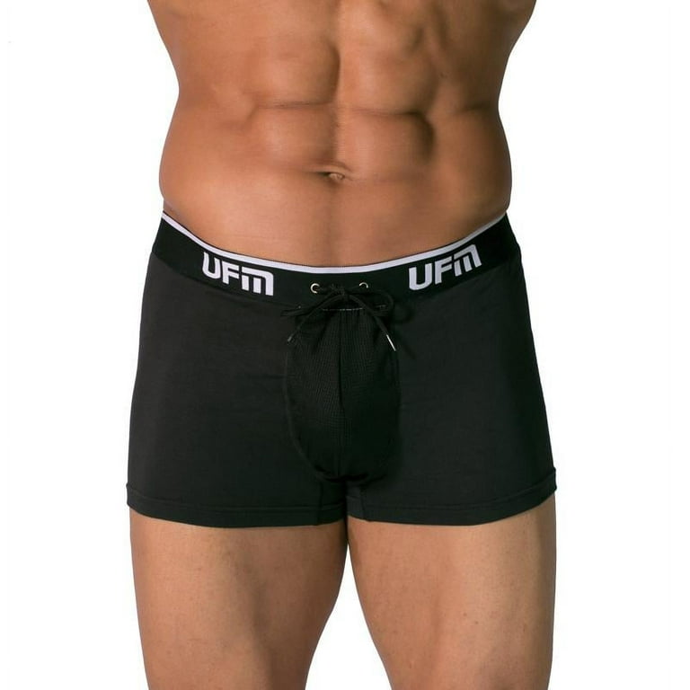 UFM Men’s Polyester Trunk w/Patented Adjustable Support Pouch Underwear for  Men Grey 54