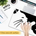 thumbnail image 5 of Cute Black and White Cats Desk Mat,Large Gaming Mouse Pad,Non-Slip Rubber Base Mousepad with Stitched Edges,Waterproof Mouse Mat Desk Pad for Work, Game, Office (31.5x15.7 in), 5 of 6