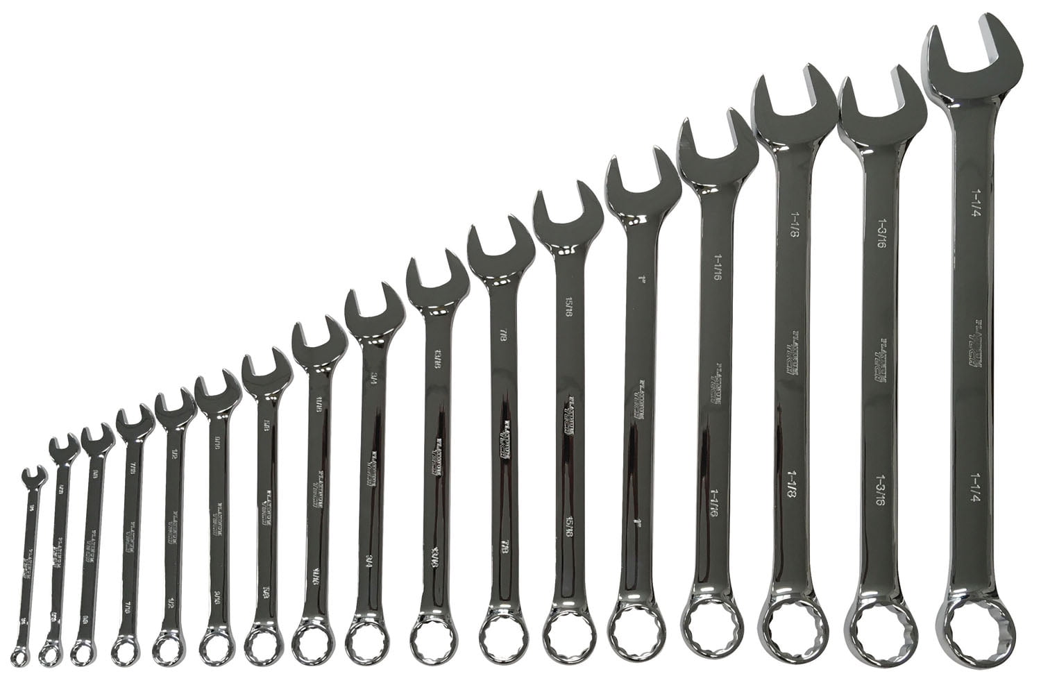 Gearwrench 81918 15 pc Combination Wrench Set Long Pattern 5/16" 1-1/4 " 12Pt 